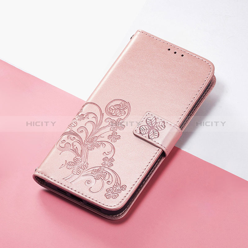 Handytasche Stand Schutzhülle Flip Leder Hülle Blumen für Google Pixel 6 5G Rosegold Plus