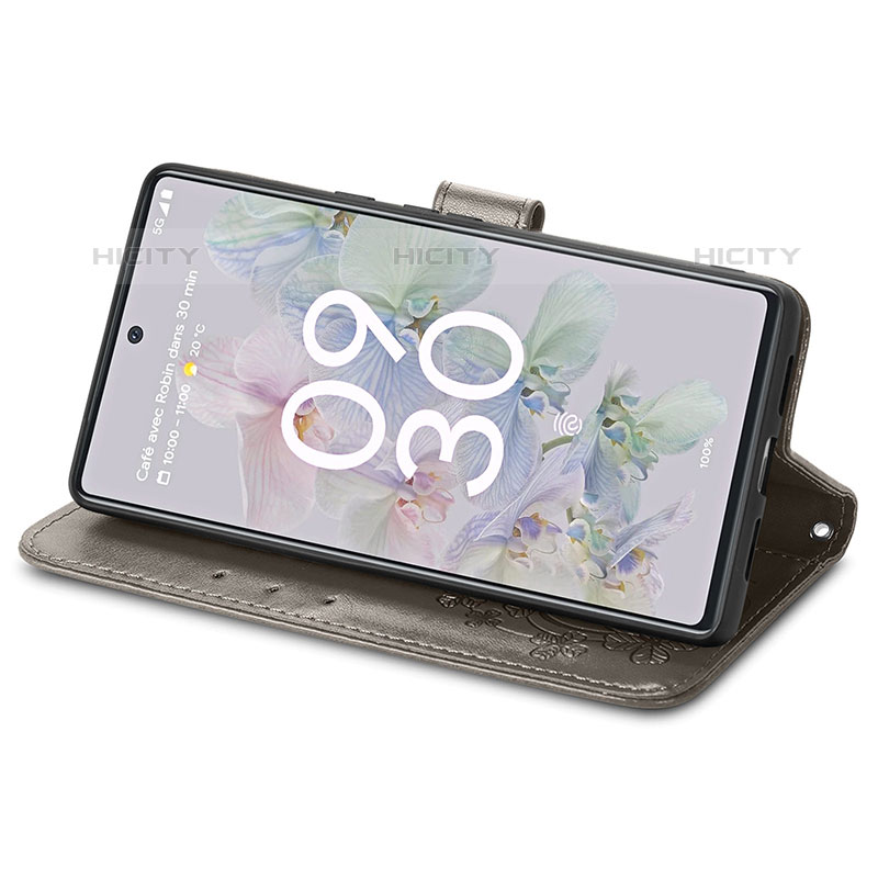 Handytasche Stand Schutzhülle Flip Leder Hülle Blumen für Google Pixel 6a 5G