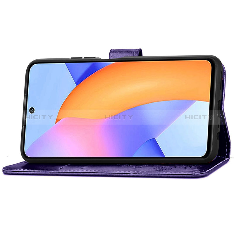 Handytasche Stand Schutzhülle Flip Leder Hülle Blumen für Huawei Honor 10X Lite