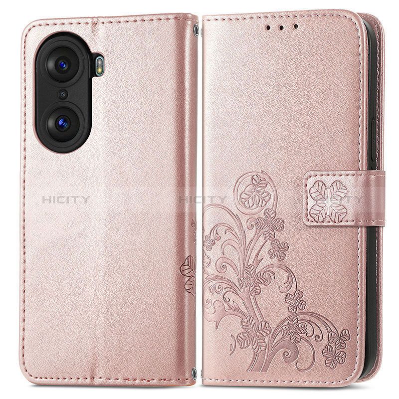 Handytasche Stand Schutzhülle Flip Leder Hülle Blumen für Huawei Honor 60 5G