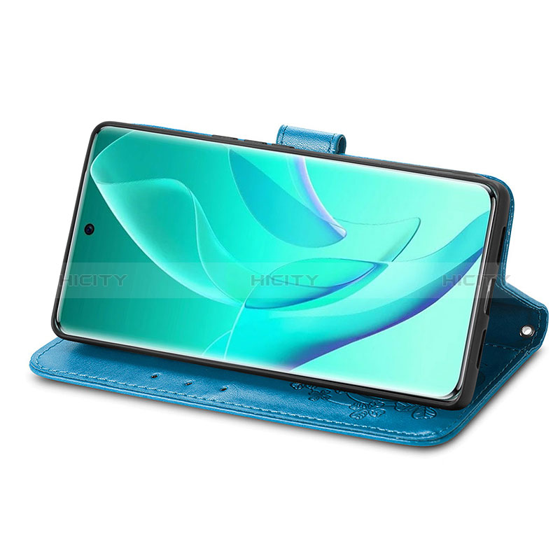 Handytasche Stand Schutzhülle Flip Leder Hülle Blumen für Huawei Honor 60 Pro 5G groß