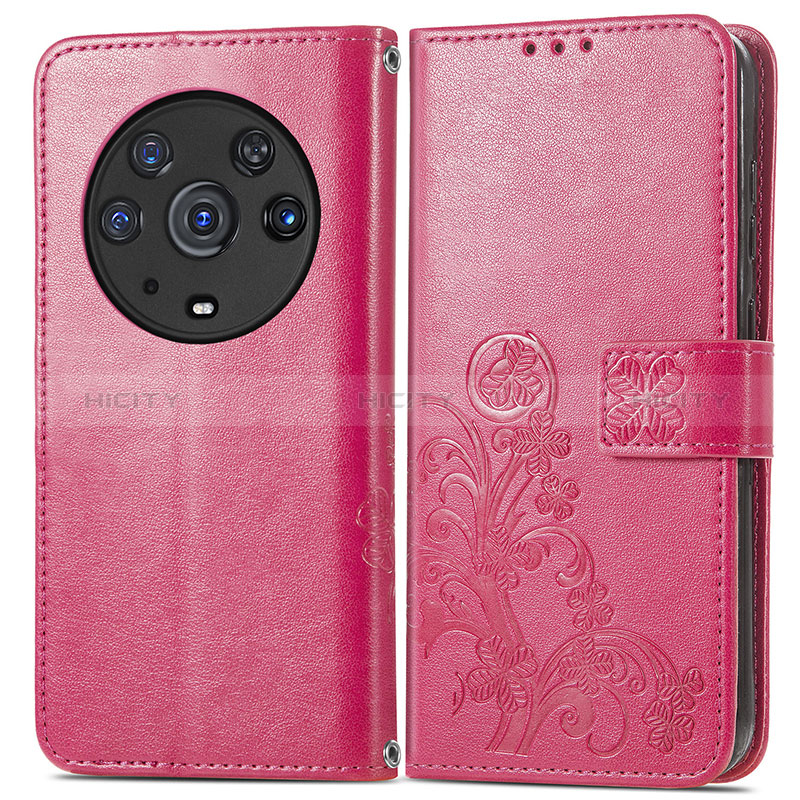 Handytasche Stand Schutzhülle Flip Leder Hülle Blumen für Huawei Honor Magic3 Pro 5G Pink Plus