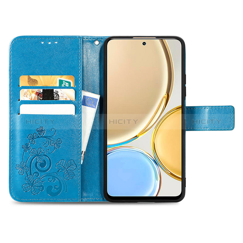 Handytasche Stand Schutzhülle Flip Leder Hülle Blumen für Huawei Honor Magic4 Lite 5G groß