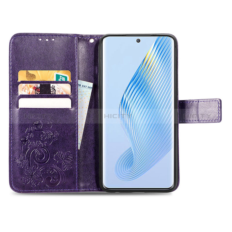 Handytasche Stand Schutzhülle Flip Leder Hülle Blumen für Huawei Honor Magic5 5G