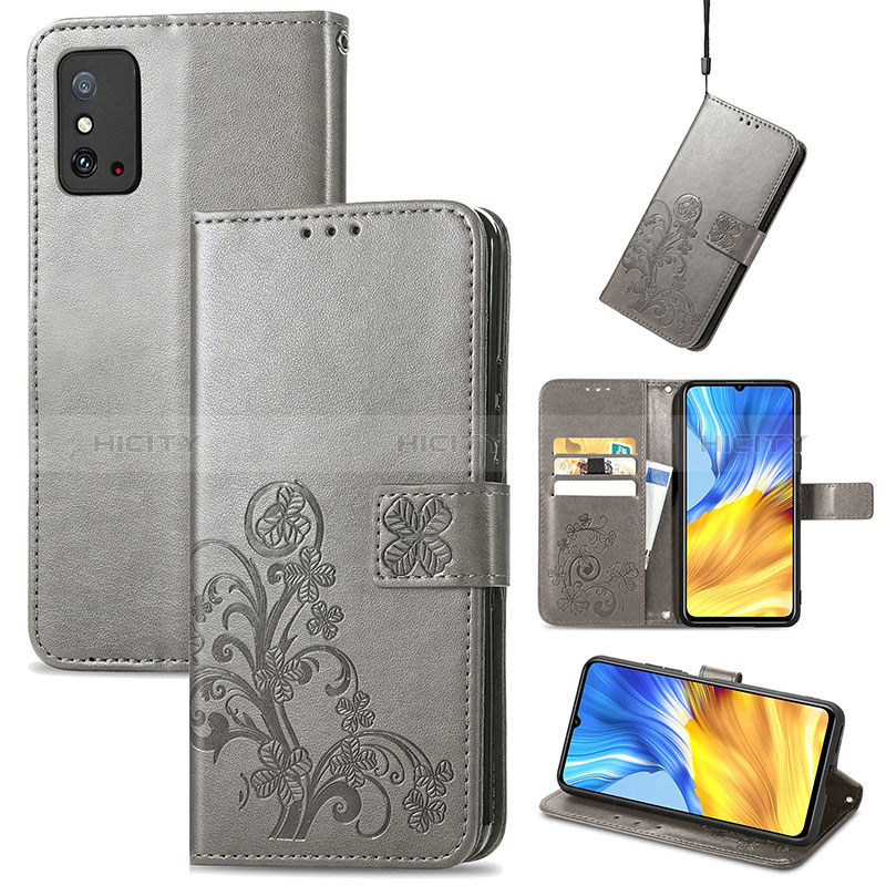 Handytasche Stand Schutzhülle Flip Leder Hülle Blumen für Huawei Honor X10 Max 5G