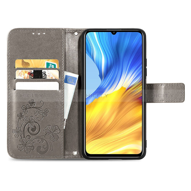 Handytasche Stand Schutzhülle Flip Leder Hülle Blumen für Huawei Honor X10 Max 5G