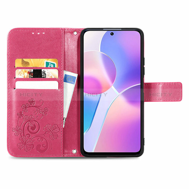 Handytasche Stand Schutzhülle Flip Leder Hülle Blumen für Huawei Honor X30i