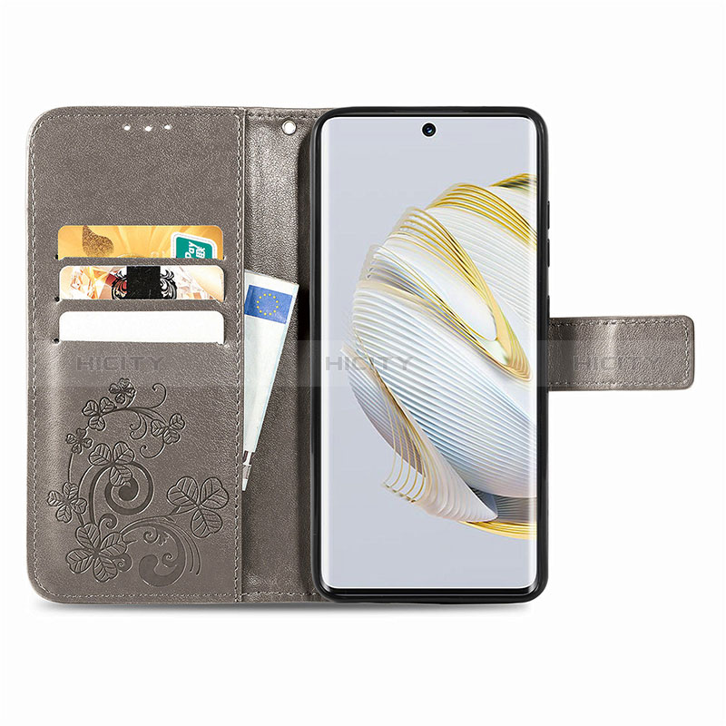 Handytasche Stand Schutzhülle Flip Leder Hülle Blumen für Huawei Nova 10 groß