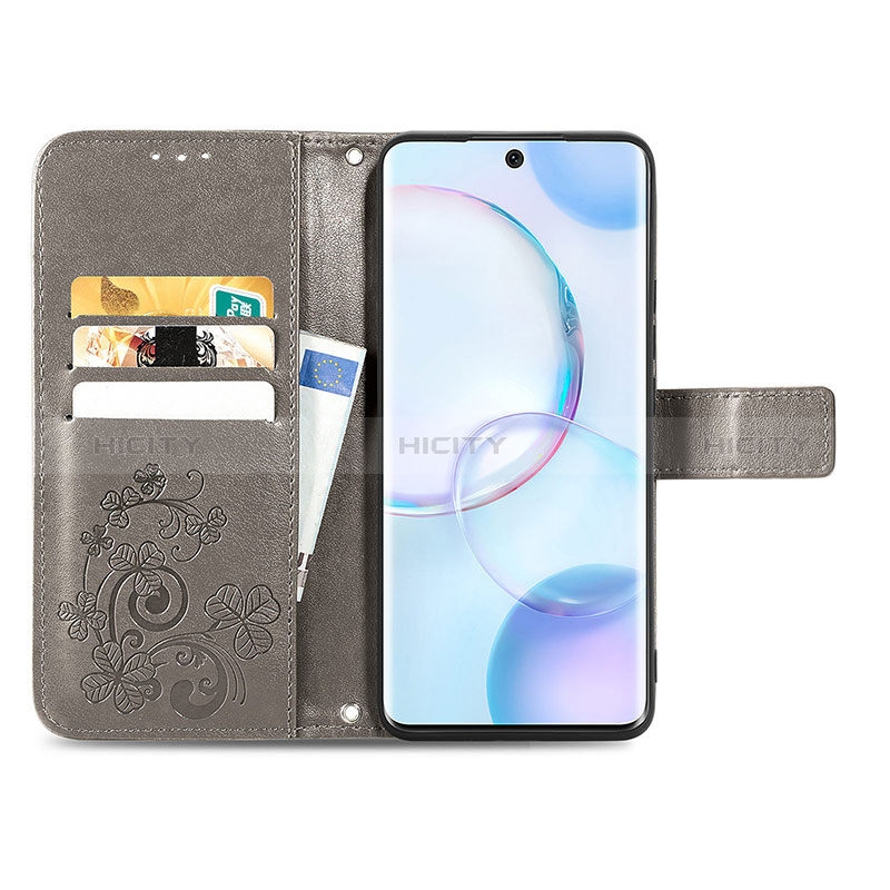 Handytasche Stand Schutzhülle Flip Leder Hülle Blumen für Huawei Nova 9 groß