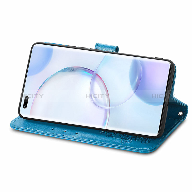 Handytasche Stand Schutzhülle Flip Leder Hülle Blumen für Huawei Nova 9 Pro groß