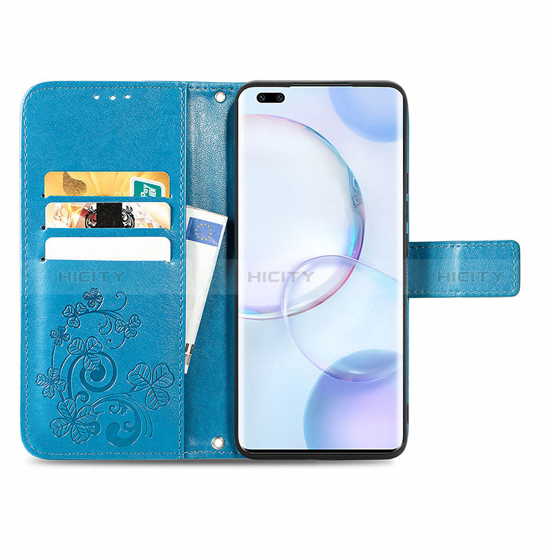 Handytasche Stand Schutzhülle Flip Leder Hülle Blumen für Huawei Nova 9 Pro groß