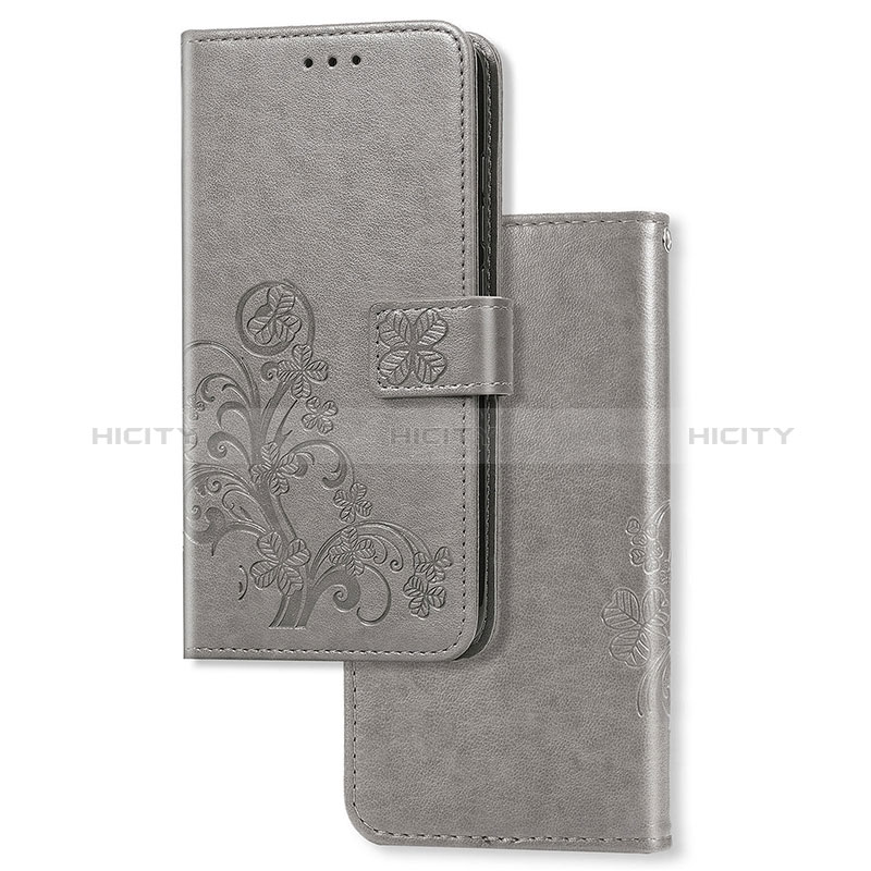 Handytasche Stand Schutzhülle Flip Leder Hülle Blumen für Huawei P Smart Z (2019) Grau