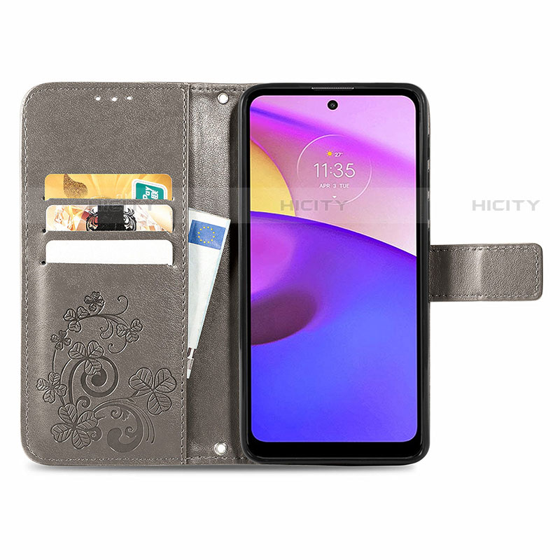 Handytasche Stand Schutzhülle Flip Leder Hülle Blumen für Motorola Moto E20