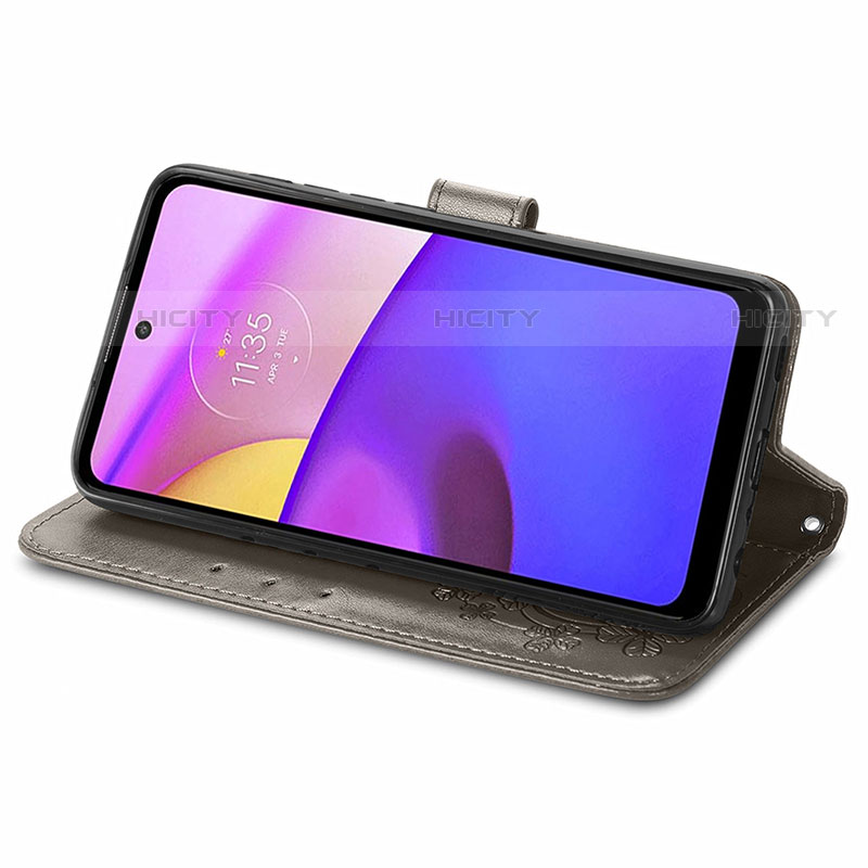 Handytasche Stand Schutzhülle Flip Leder Hülle Blumen für Motorola Moto E20