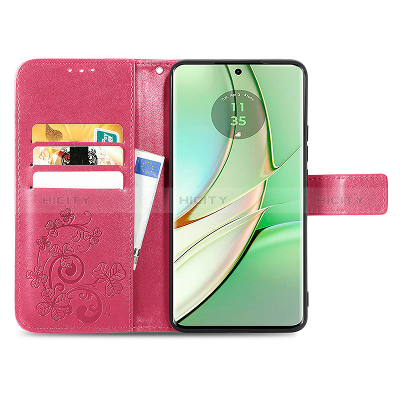 Handytasche Stand Schutzhülle Flip Leder Hülle Blumen für Motorola Moto Edge (2023) 5G