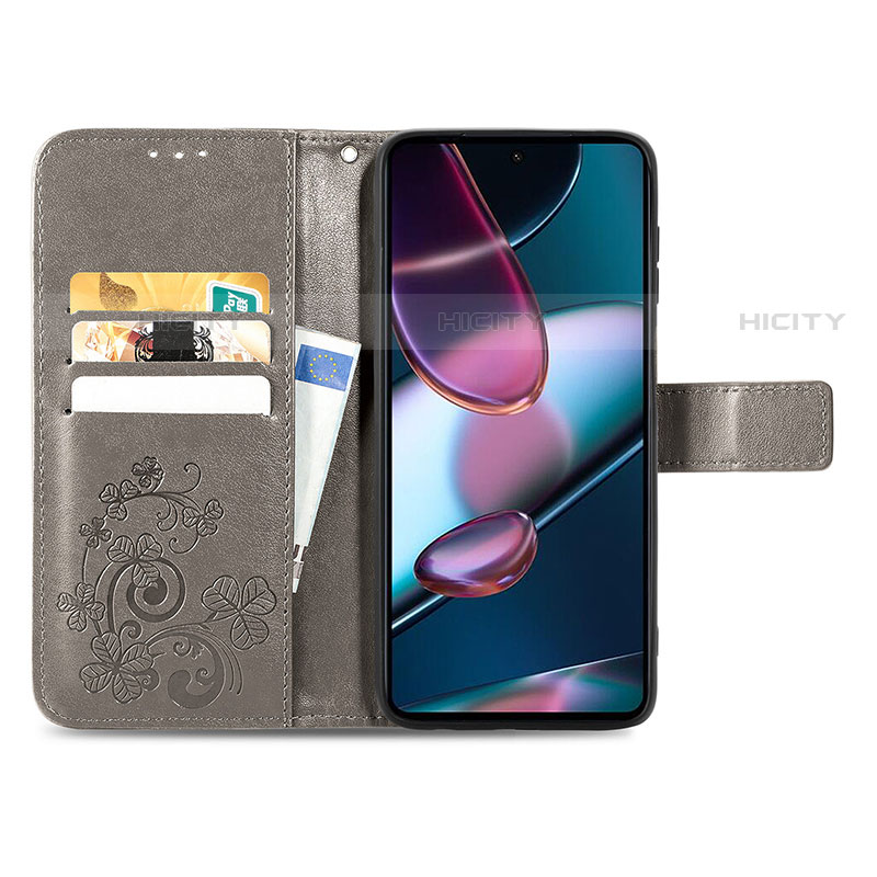 Handytasche Stand Schutzhülle Flip Leder Hülle Blumen für Motorola Moto Edge Plus (2022) 5G