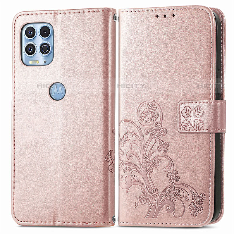 Handytasche Stand Schutzhülle Flip Leder Hülle Blumen für Motorola Moto Edge S 5G