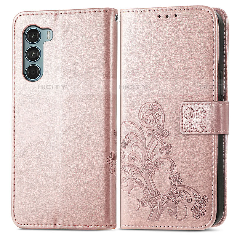 Handytasche Stand Schutzhülle Flip Leder Hülle Blumen für Motorola Moto Edge S30 5G groß