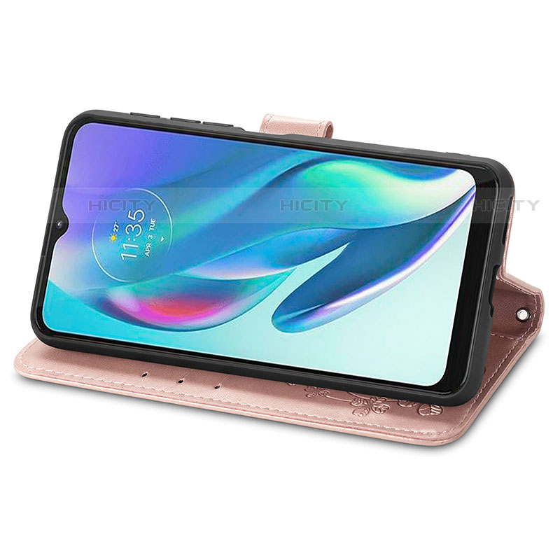 Handytasche Stand Schutzhülle Flip Leder Hülle Blumen für Motorola Moto G50 5G