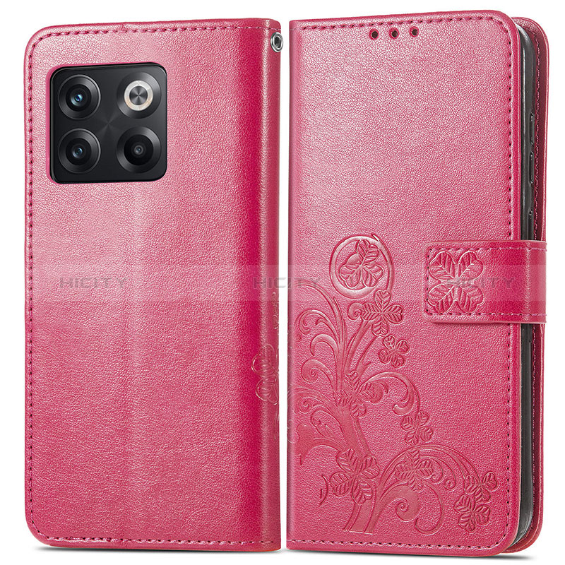 Handytasche Stand Schutzhülle Flip Leder Hülle Blumen für OnePlus Ace Pro 5G Pink