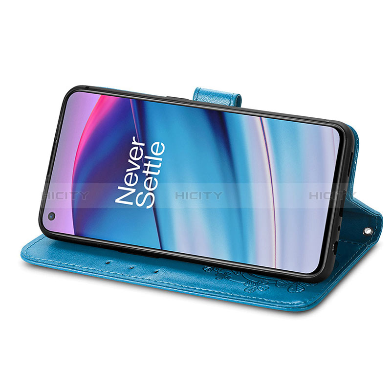 Handytasche Stand Schutzhülle Flip Leder Hülle Blumen für OnePlus Nord CE 5G groß