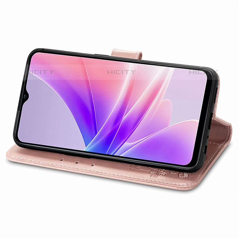 Handytasche Stand Schutzhülle Flip Leder Hülle Blumen für OnePlus Nord N300 5G groß