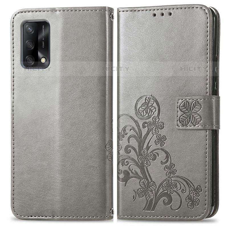 Handytasche Stand Schutzhülle Flip Leder Hülle Blumen für Oppo A74 4G