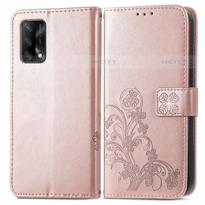 Handytasche Stand Schutzhülle Flip Leder Hülle Blumen für Oppo A74 4G