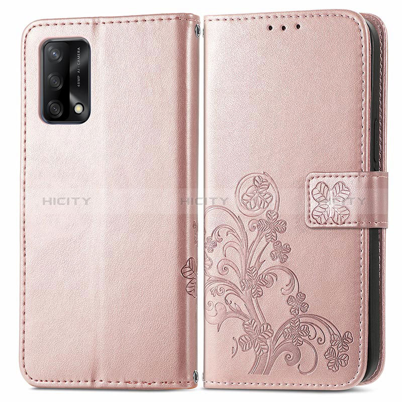 Handytasche Stand Schutzhülle Flip Leder Hülle Blumen für Oppo F19s