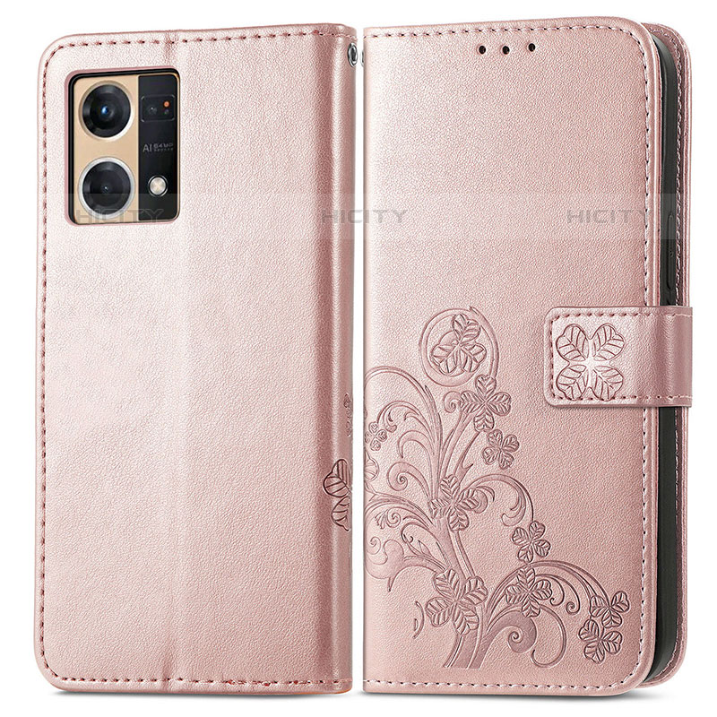 Handytasche Stand Schutzhülle Flip Leder Hülle Blumen für Oppo F21s Pro 4G