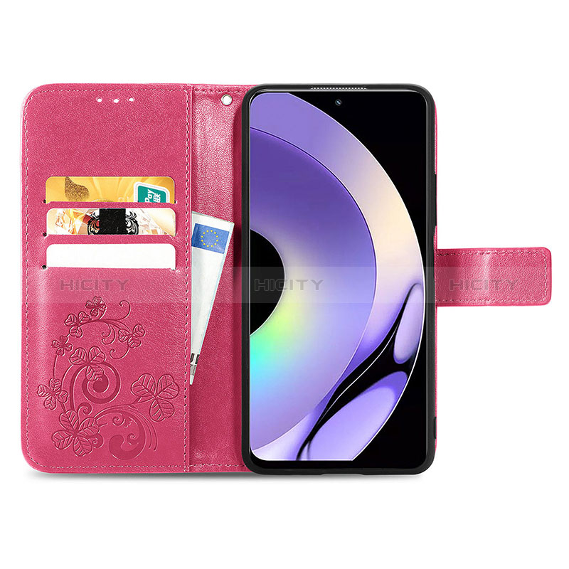 Handytasche Stand Schutzhülle Flip Leder Hülle Blumen für Realme 10 Pro 5G