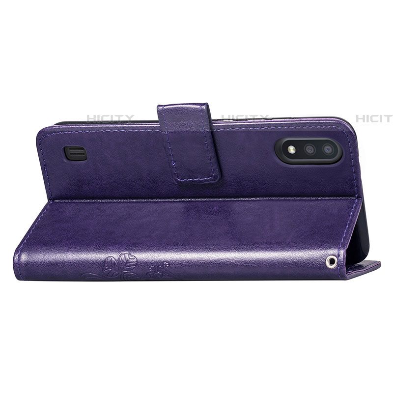 Handytasche Stand Schutzhülle Flip Leder Hülle Blumen für Samsung Galaxy A01 SM-A015