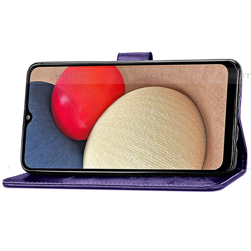 Handytasche Stand Schutzhülle Flip Leder Hülle Blumen für Samsung Galaxy A03s groß