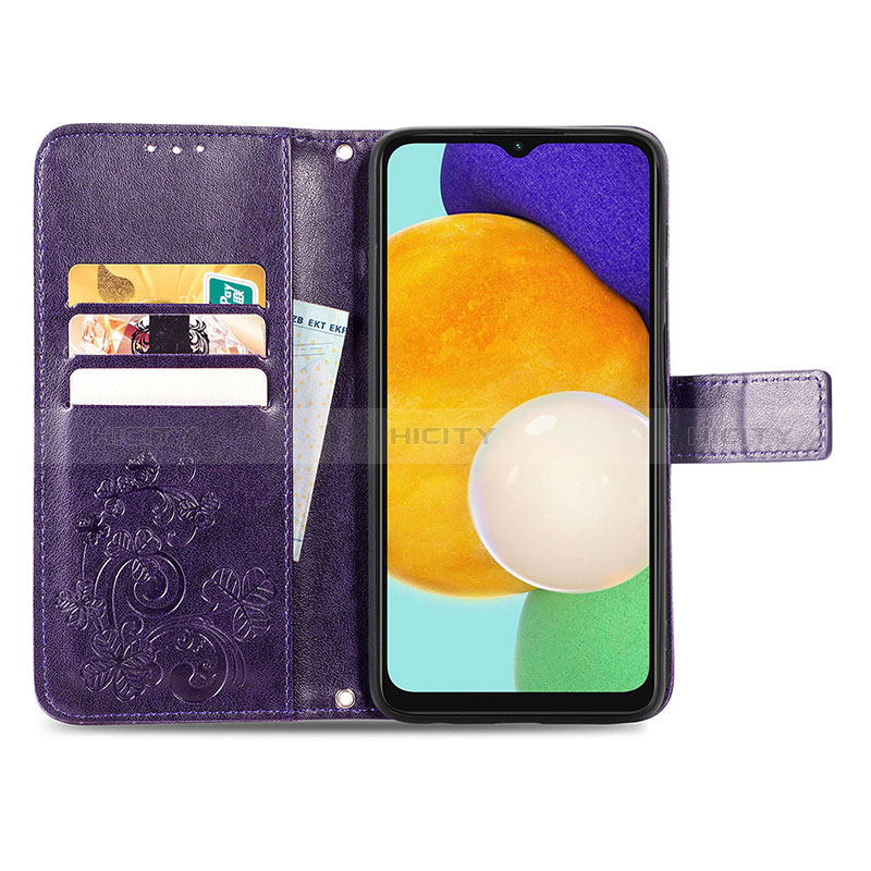 Handytasche Stand Schutzhülle Flip Leder Hülle Blumen für Samsung Galaxy A04s