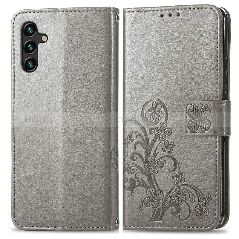 Handytasche Stand Schutzhülle Flip Leder Hülle Blumen für Samsung Galaxy A04s