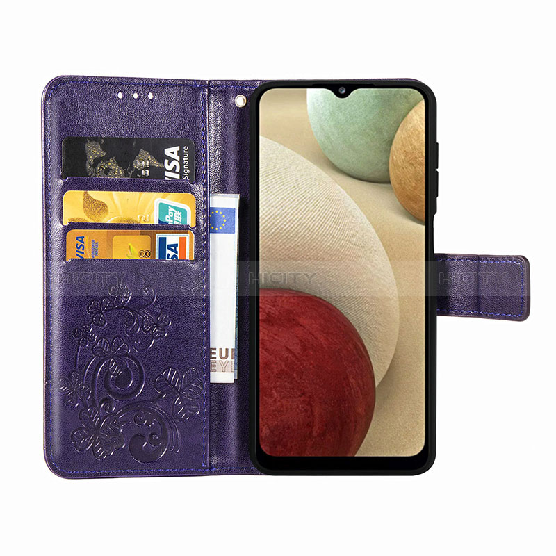 Handytasche Stand Schutzhülle Flip Leder Hülle Blumen für Samsung Galaxy A12 5G