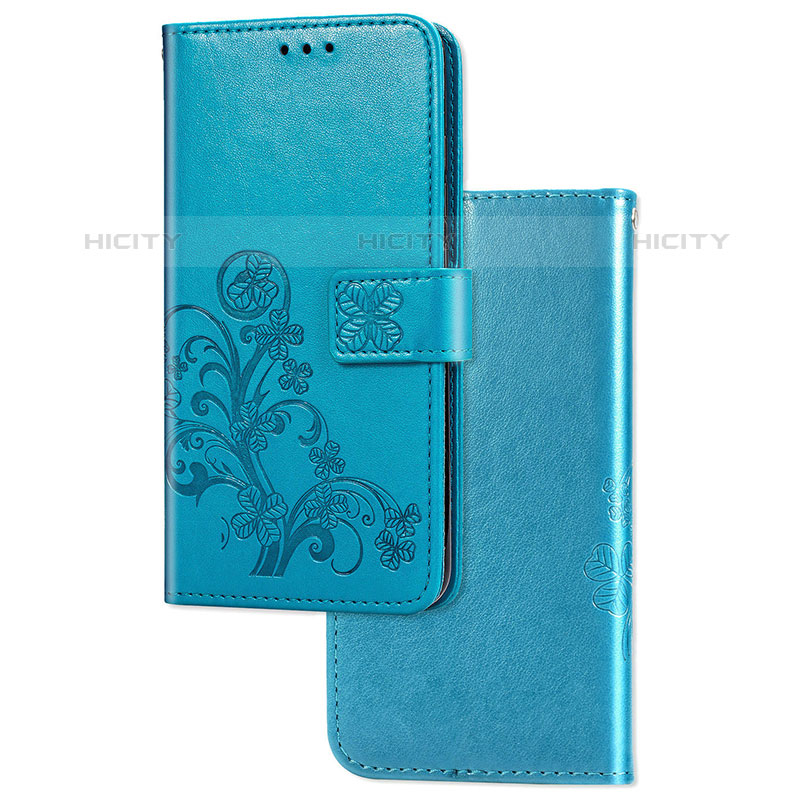 Handytasche Stand Schutzhülle Flip Leder Hülle Blumen für Samsung Galaxy A2 Core A260F A260G Blau Plus