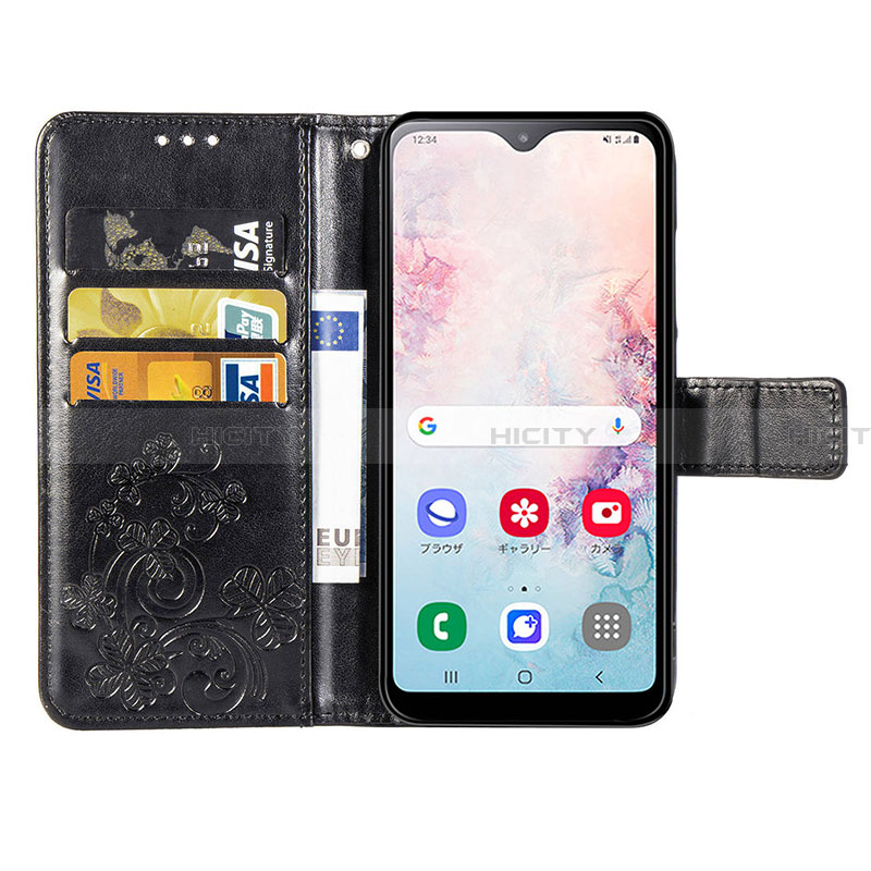 Handytasche Stand Schutzhülle Flip Leder Hülle Blumen für Samsung Galaxy A20 SC-02M SCV46 groß