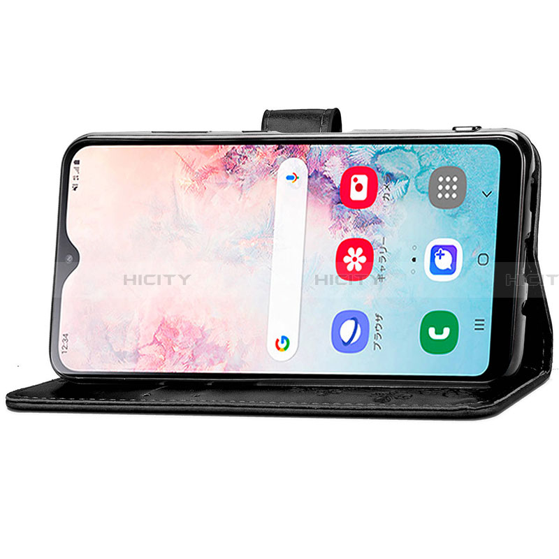 Handytasche Stand Schutzhülle Flip Leder Hülle Blumen für Samsung Galaxy A20 SC-02M SCV46 groß