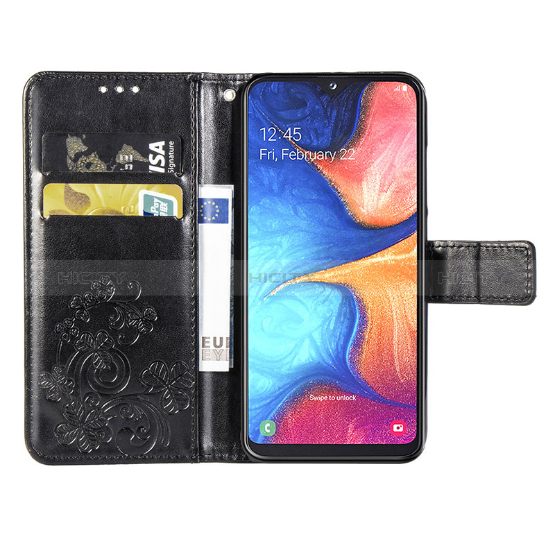 Handytasche Stand Schutzhülle Flip Leder Hülle Blumen für Samsung Galaxy A20e