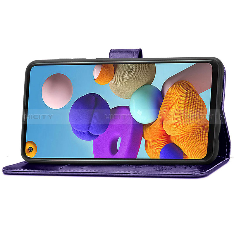 Handytasche Stand Schutzhülle Flip Leder Hülle Blumen für Samsung Galaxy A21s