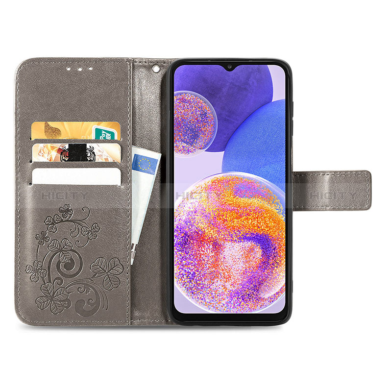 Handytasche Stand Schutzhülle Flip Leder Hülle Blumen für Samsung Galaxy A23 5G