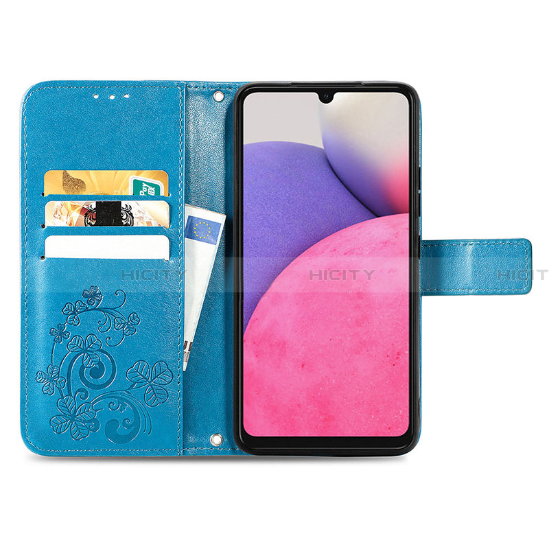 Handytasche Stand Schutzhülle Flip Leder Hülle Blumen für Samsung Galaxy A33 5G