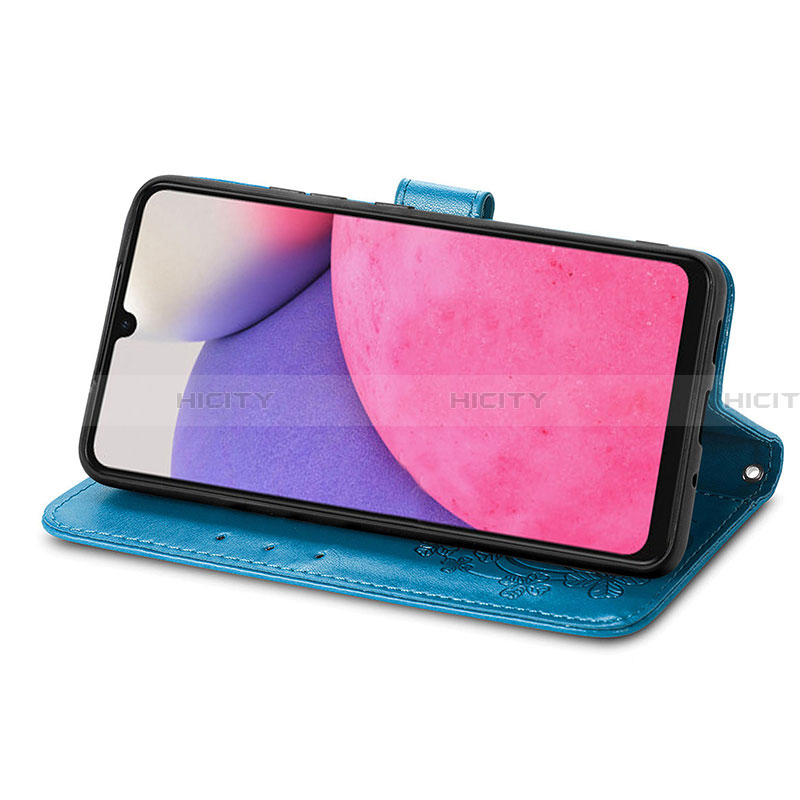 Handytasche Stand Schutzhülle Flip Leder Hülle Blumen für Samsung Galaxy A33 5G