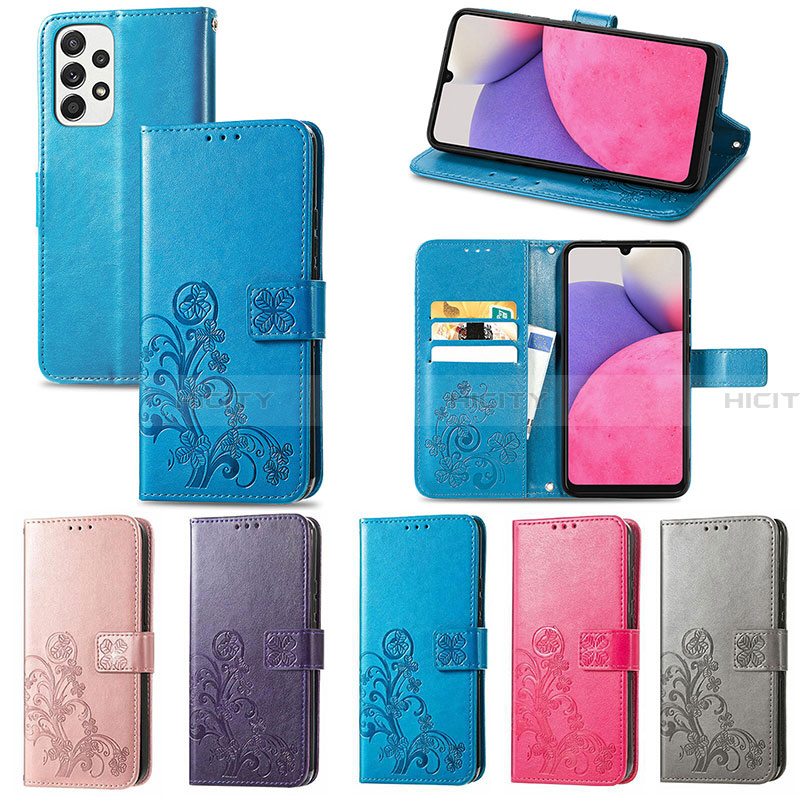 Handytasche Stand Schutzhülle Flip Leder Hülle Blumen für Samsung Galaxy A33 5G