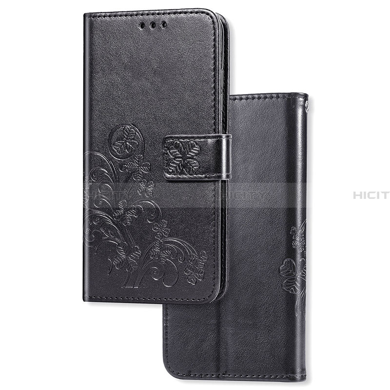 Handytasche Stand Schutzhülle Flip Leder Hülle Blumen für Samsung Galaxy A41 SC-41A groß