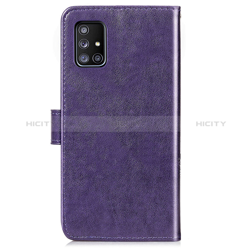 Handytasche Stand Schutzhülle Flip Leder Hülle Blumen für Samsung Galaxy A51 4G