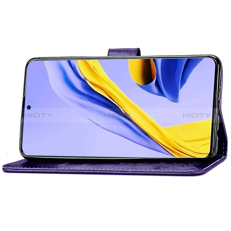 Handytasche Stand Schutzhülle Flip Leder Hülle Blumen für Samsung Galaxy A51 4G