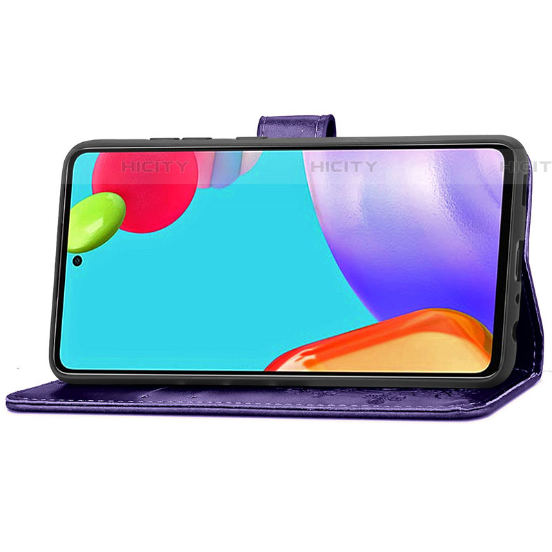 Handytasche Stand Schutzhülle Flip Leder Hülle Blumen für Samsung Galaxy A52 4G