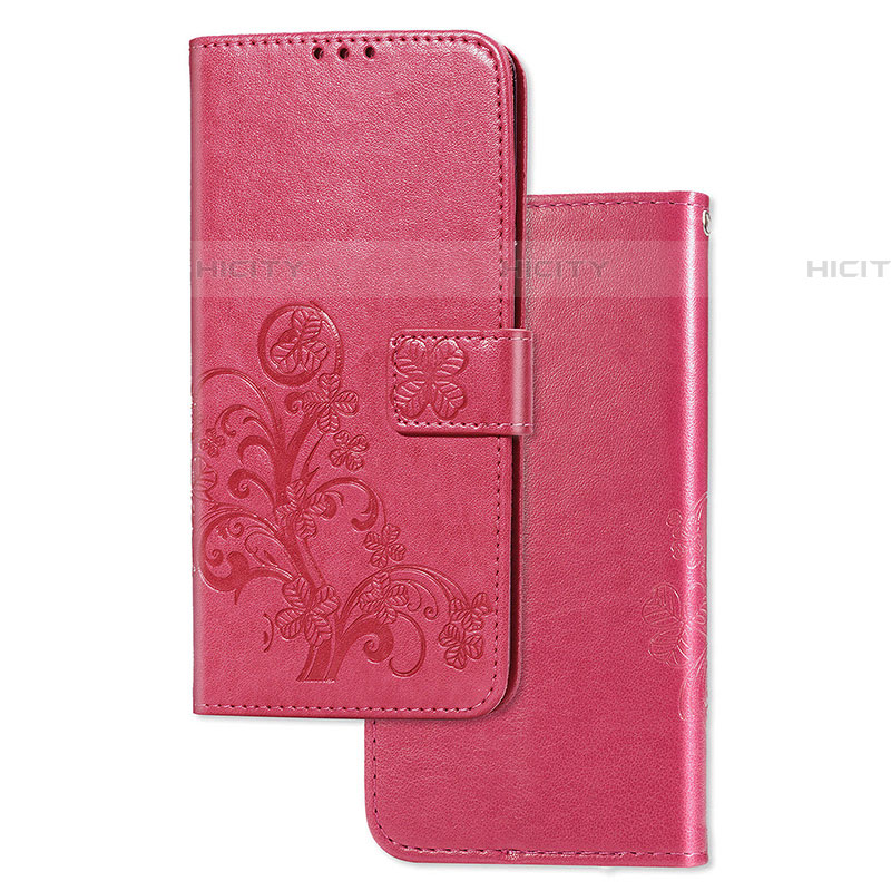 Handytasche Stand Schutzhülle Flip Leder Hülle Blumen für Samsung Galaxy A52 5G Rot